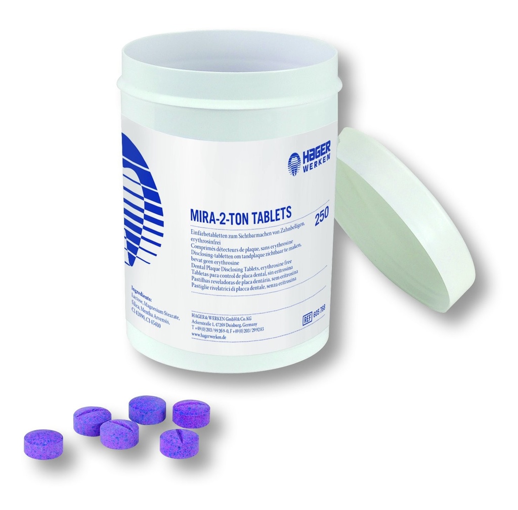 Revelador de placa formato pastillas Mira-2-Ton 6 250 uds