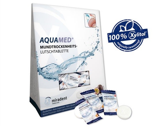 Pastillas AQUAMED DRY MOUTH Miradent con Xylitol