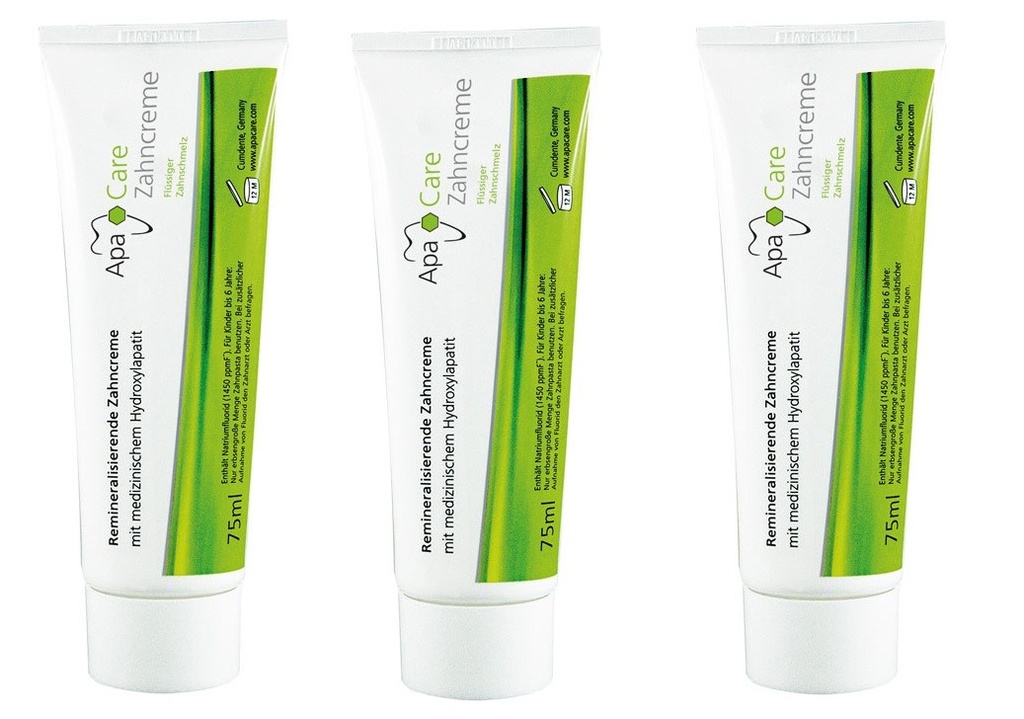 PACK 3 UDS PASTA DENTAL APACARE CON NANOHIDROXIAPATITA