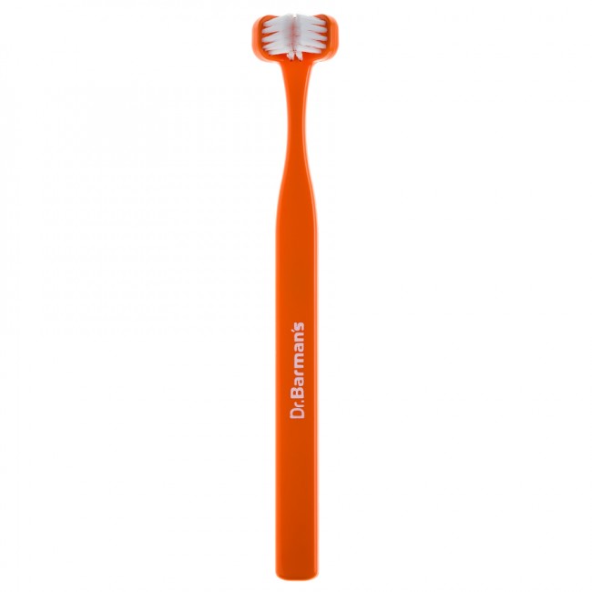 CEPILLO DENTAL DR. BARMAN´S CABEZAL TRIPLE 6-11 AÑOS NARANJA