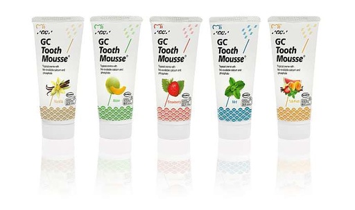 [1 - 46252] GC Tooth Mousse bote 40 gr 5 uds sabores surtidos