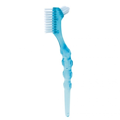 [630124] Cepillo limpiaprótesis Protho Brush De Luxe azul transparente	