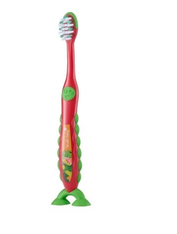 [BRB214] FlossBrush cepillo niño 3-6 años color verde-rojo