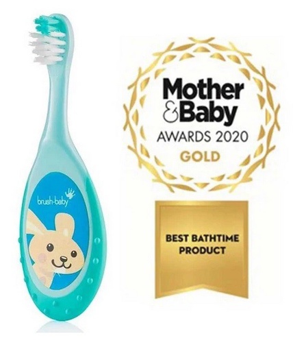 [BRB207VE] FLOSSBRUSH CEPILLO INFANTIL 0-3 AÑOS COLOR VERDE