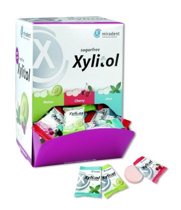 [635183] Caja surtida Pastillas Xylitol Miradent sabores surtidos (100 uds)