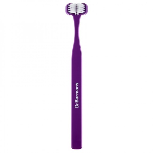 CEPILLO DENTAL DR. BARMAN´S CABEZAL TRIPLE 6-11 AÑOS MORADO