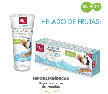 Pasta dental SPLAT Kids 2-6 años sabor Helado de Frutas