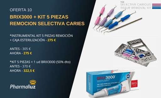 OFERTA 10 - BRIX3000+KIT 5 PIEZAS REMOCION SELECTIVA CARIES