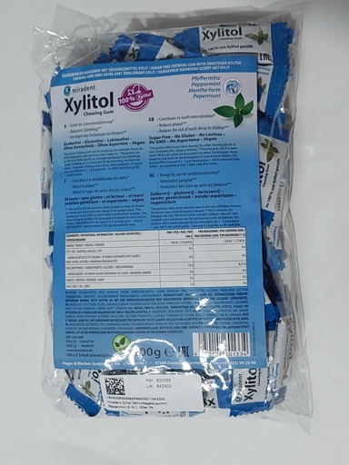 [630089] Chicle Xylitol Miradent bolsa 100x2 uds Sabor Menta