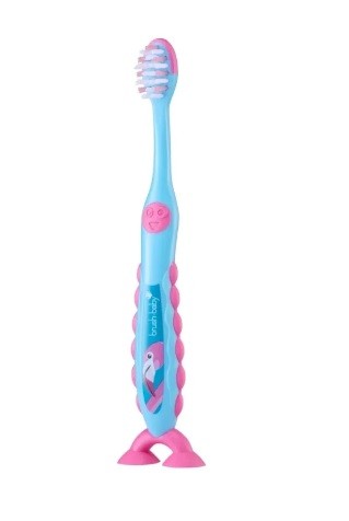 [BRB215] FlossBrush cepillo niño 3-6 años color azul-rosa