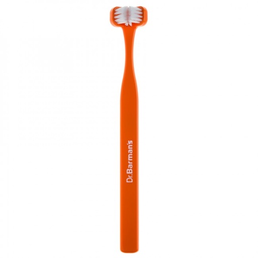 CEPILLO DENTAL DR. BARMAN´S CABEZAL TRIPLE 6-11 AÑOS NARANJA